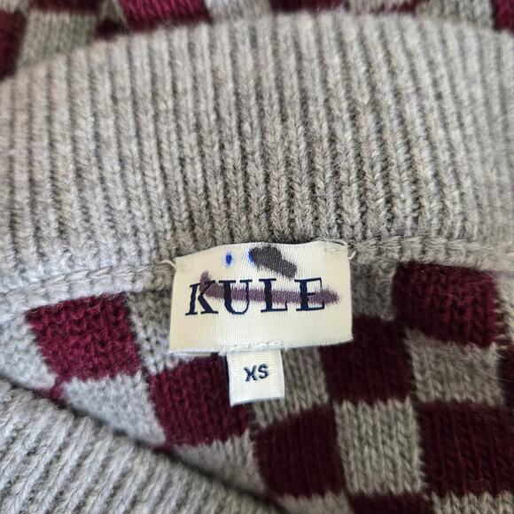 Anthropologie Kule The Tawny Checkerboard Tube Skirt Knit Academia Women XS - Picture 8 of 10